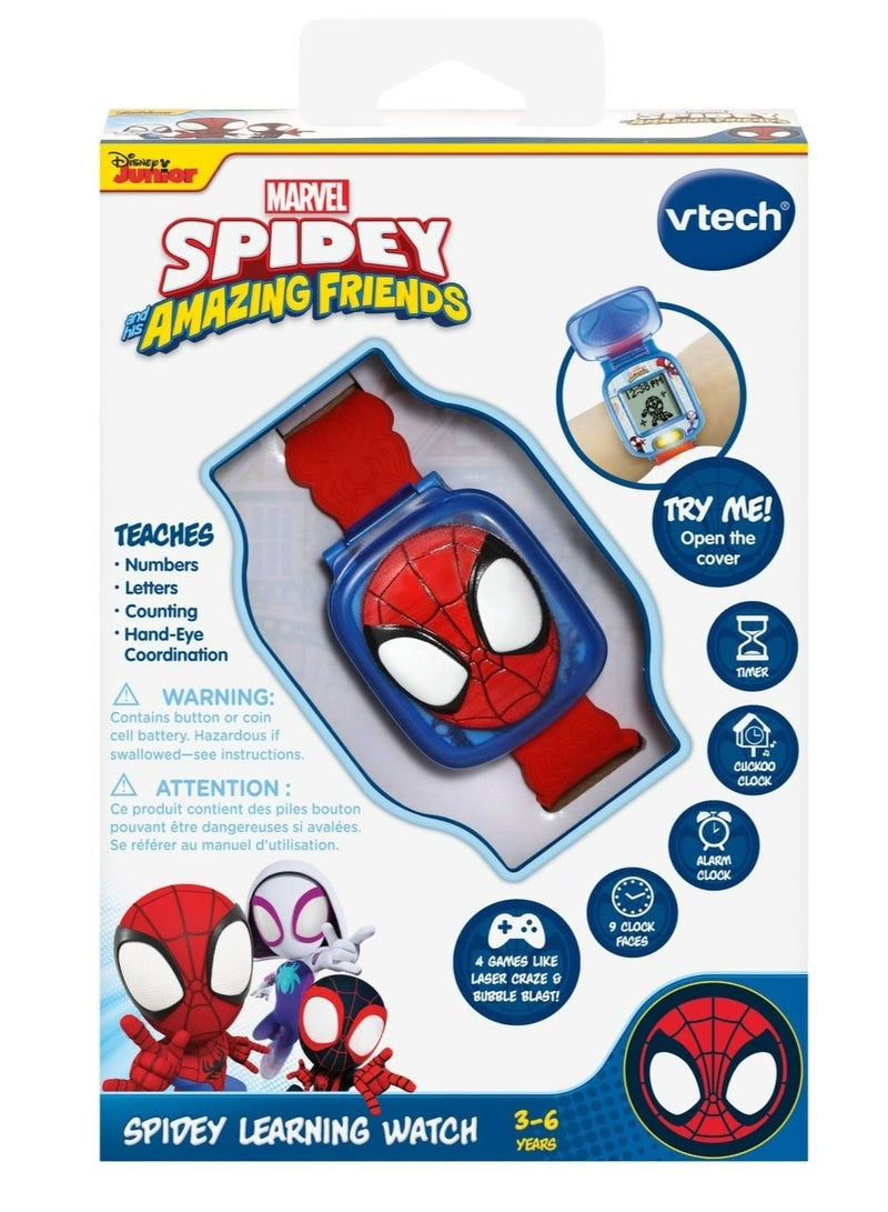 Vtech -  Spidey and His Amazing Friends - Spidey Learning Watch (Multicolour ) | Watch includes nine digital clock faces, a stopwatch, a timer, a cuckoo clock, and an alarm with a choice of alarm tones | Ideal 3 to 6 years - Image 4